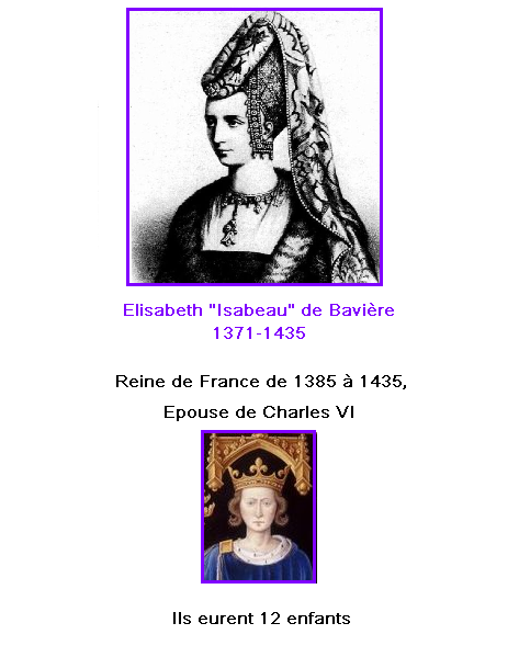 Isabeau de Baviére 1371-1435
