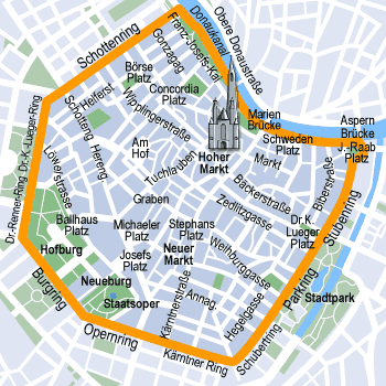 Wien Ringstrasse kartta